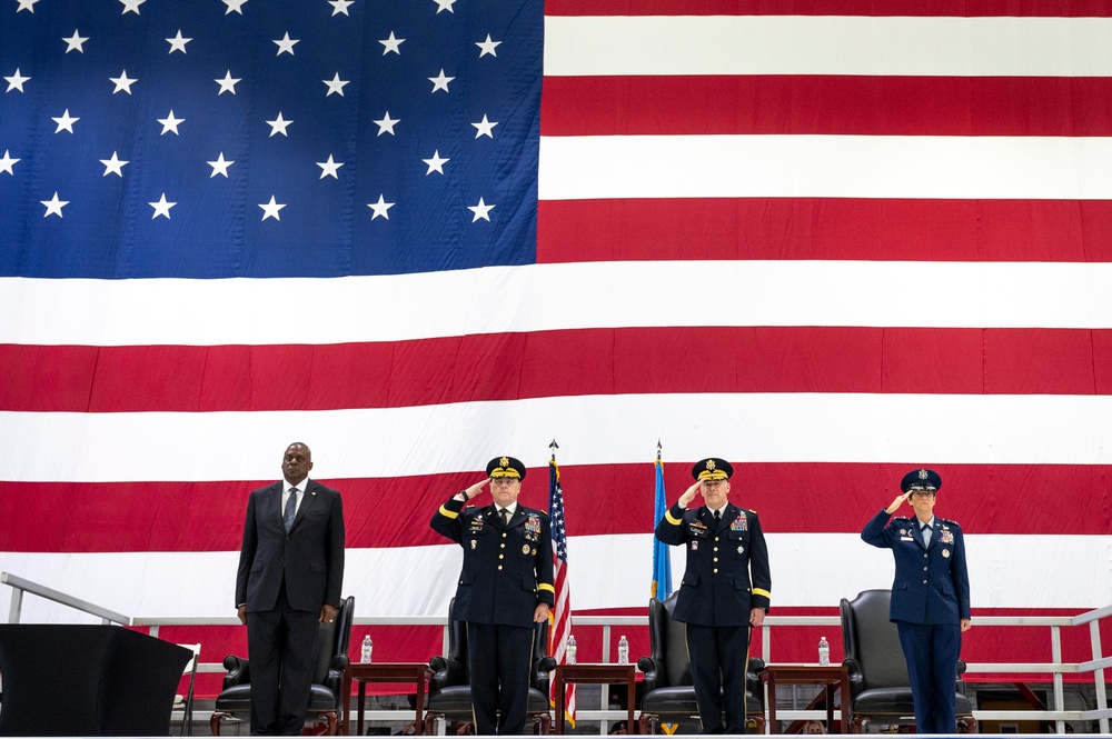 U.S. Transportation Command Holds Change of Command