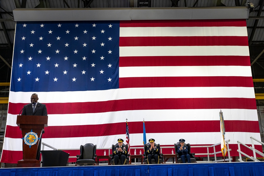 U.S. Transportation Command Holds Change of Command