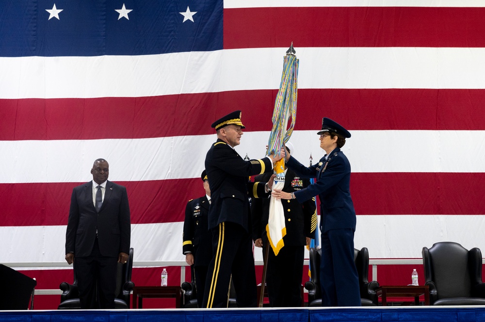 U.S. Transportation Command Holds Change of Command