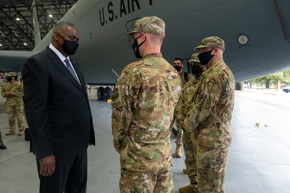 Secretary Austin Honors Troops Who Were Part of Afghan Evacuation Mission