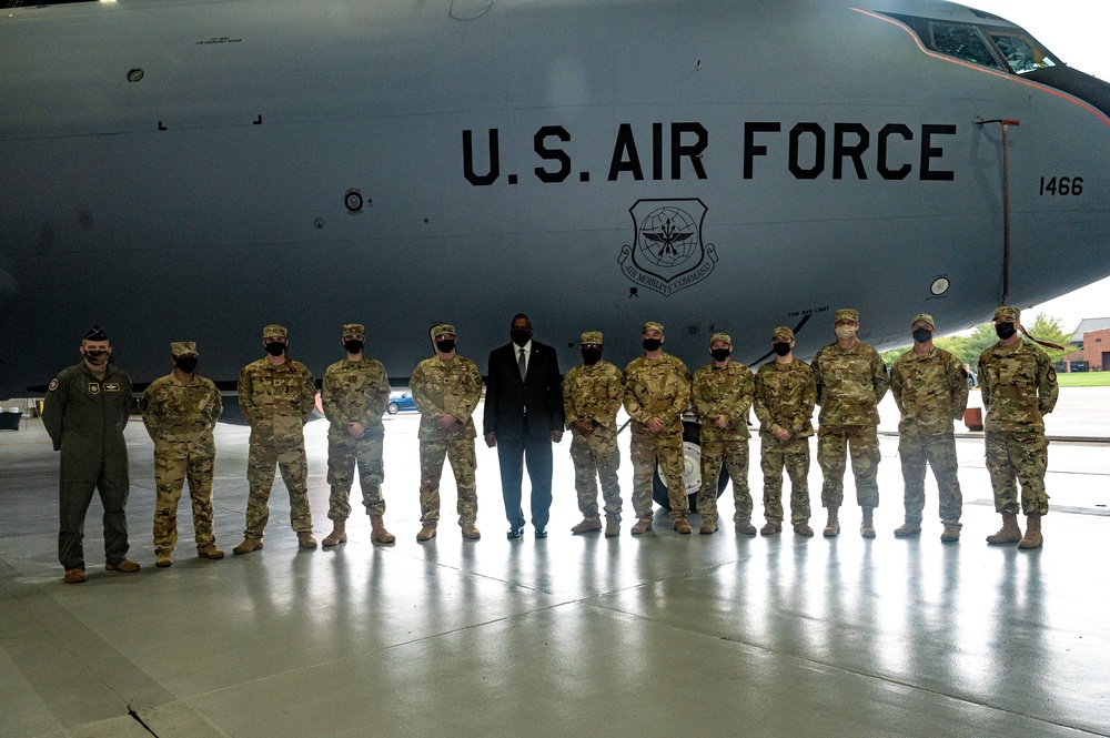 Secretary Austin Honors Troops Who Were Part of Afghan Evacuation Mission