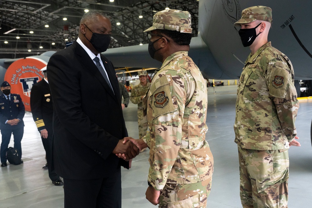 Secretary Austin Honors Troops Who Were Part of Afghan Evacuation Mission