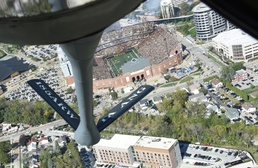 Iowa Air Guard performs flyover at Iowa vs Purdue football game
