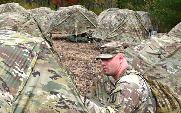 200 NH Guardsmen bivouac along the banks of the Pemi for 4-day field exercise