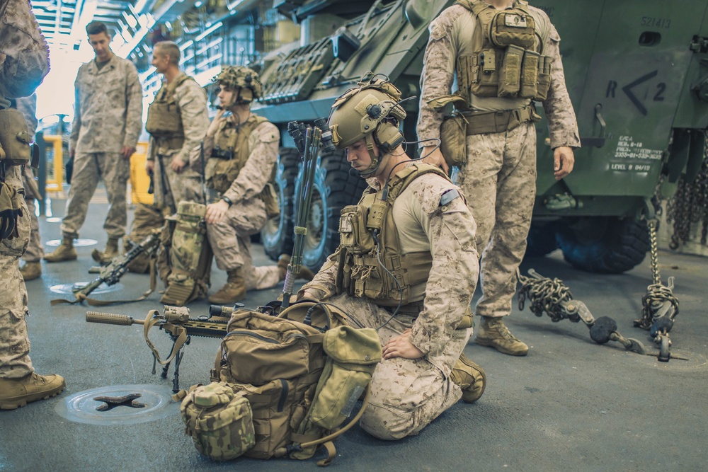 11th MEU Conducts Reaction Drills Aboard USS Portland (LPD 27)