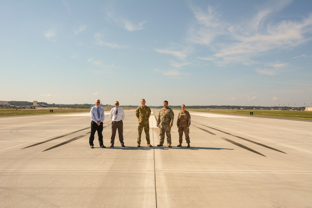 Flight carrying Air Force and Army leadership marks reopening of Pope Army Airfield