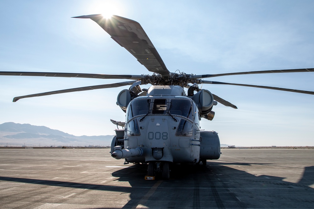 Marine Operational Test and Evaluation Squadron 1 flies the new Sikorsky CH-53K King Stallion