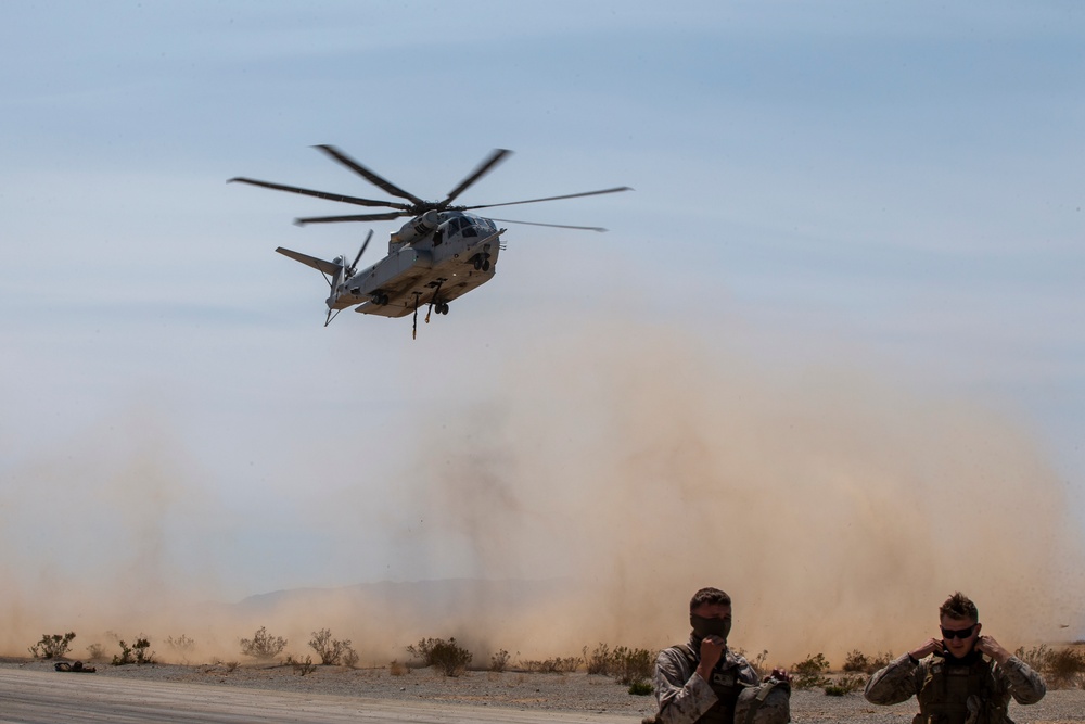 Marine Operational Test and Evaluation Squadron 1 flies the new Sikorsky CH-53K King Stallion