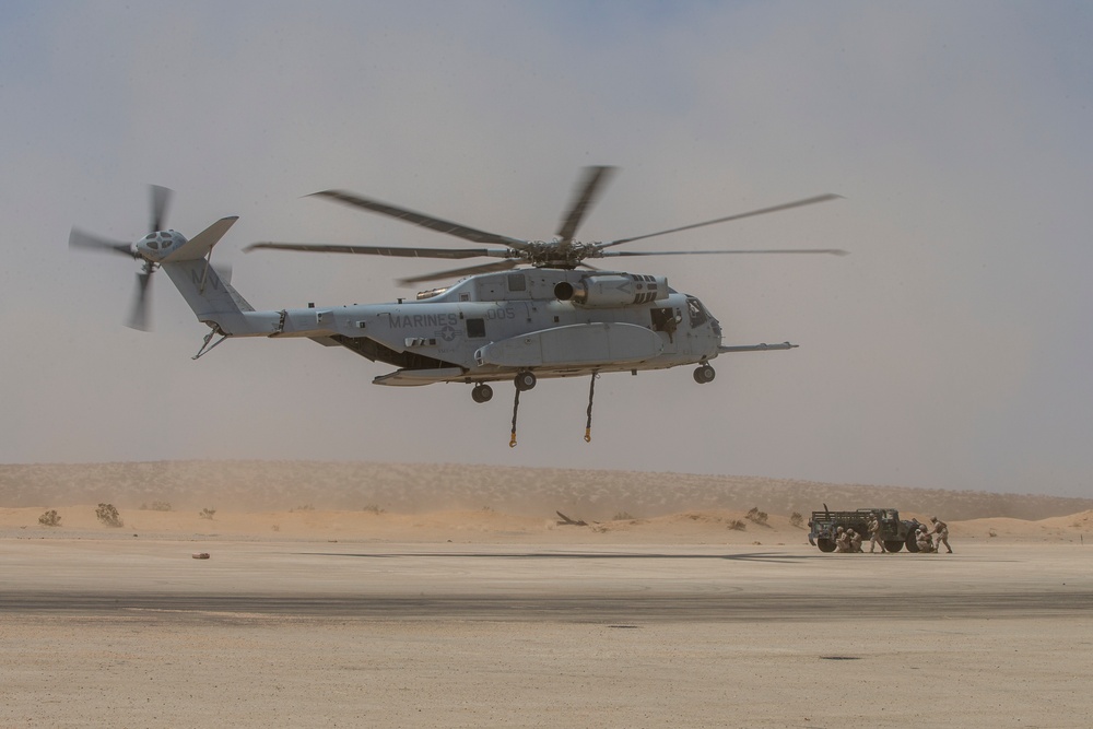 Marine Operational Test and Evaluation Squadron 1 flies the new Sikorsky CH-53K King Stallion