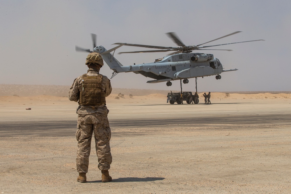 Marine Operational Test and Evaluation Squadron 1 flies the new Sikorsky CH-53K King Stallion