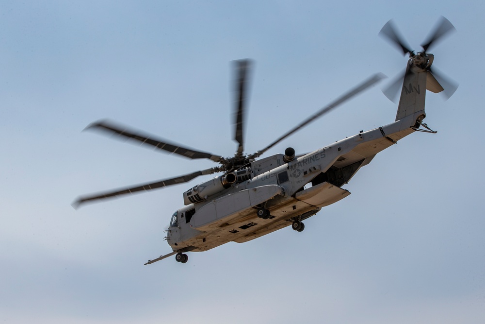 Marine Operational Test and Evaluation Squadron 1 flies the new Sikorsky CH-53K King Stallion