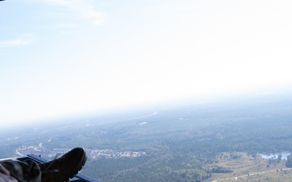 Flight carrying Air Force and Army leadership marks reopening of Pope Army Airfield