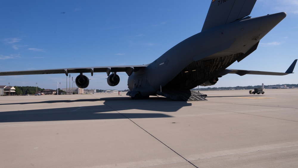 Flight carrying Air Force and Army leadership marks reopening of Pope Army Airfield