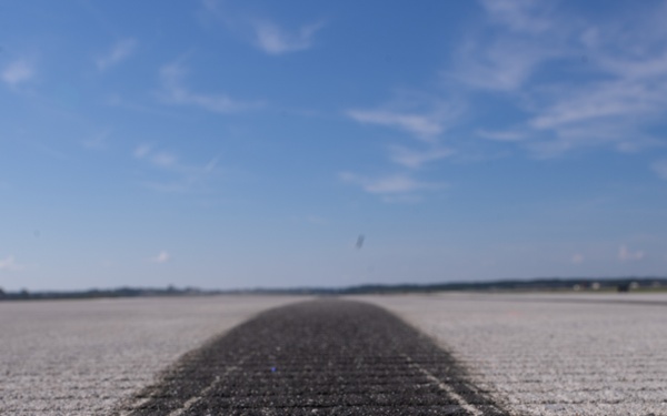 Flight carrying Air Force and Army leadership marks reopening of Pope Army Airfield