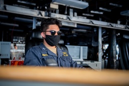 USS Charleston Sailors Stand Watch