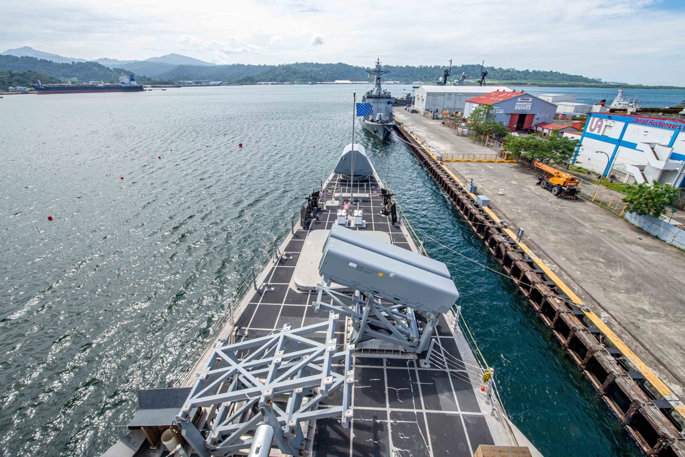 USS Charleston Moors Pier Side in Subic Bay, Philippines