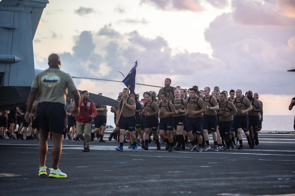 USS Harry S. Truman (CVN 75) transits the Atlantic Ocean.