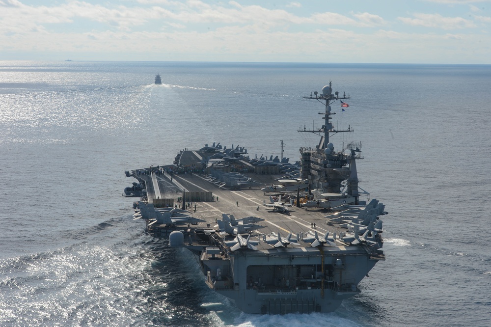 Truman is conducting readiness training in the Atlantic Ocean in preparation for future operations.