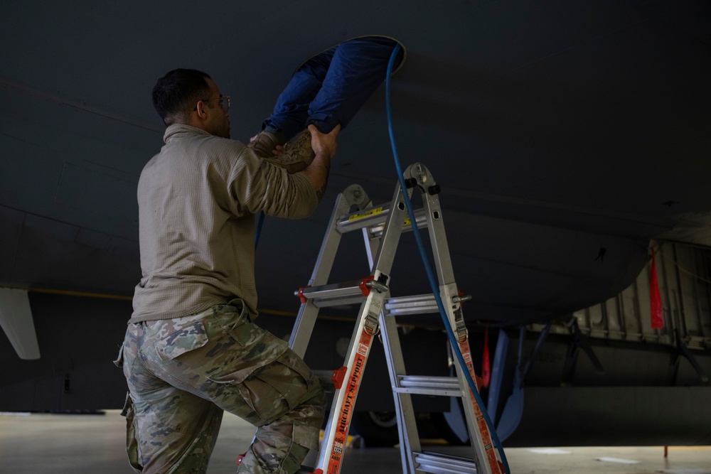 100th Maintenance Squadron fuels systems shop fuel cell extraction exercise.