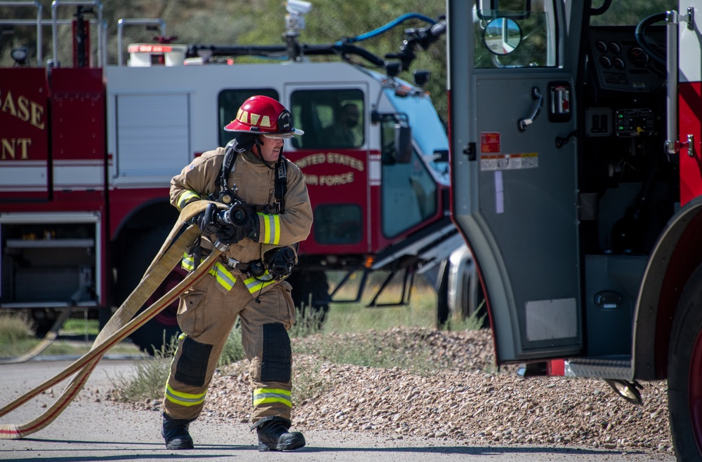 419th firefighters test rescue skills in blazing jet