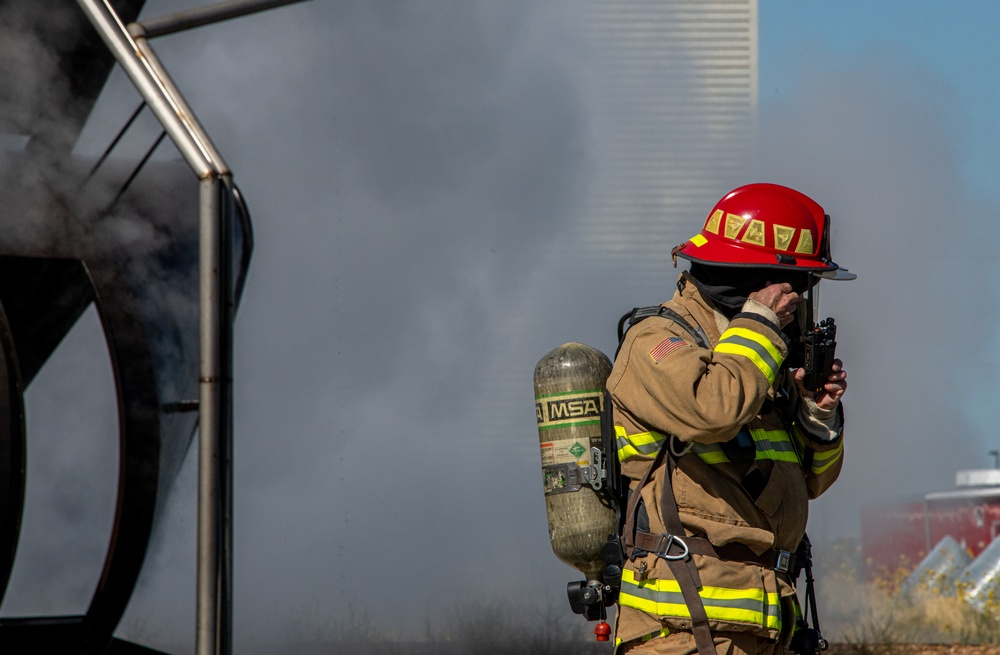 419th firefighters test rescue skills in blazing jet