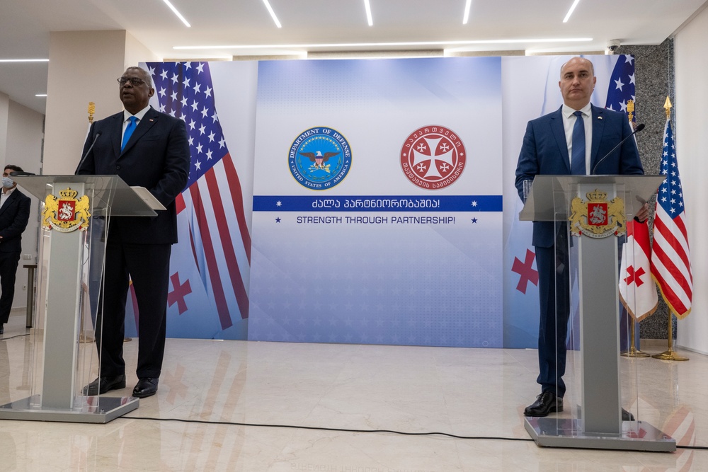 SECDEF Austin visits Tbilisi, Georgia