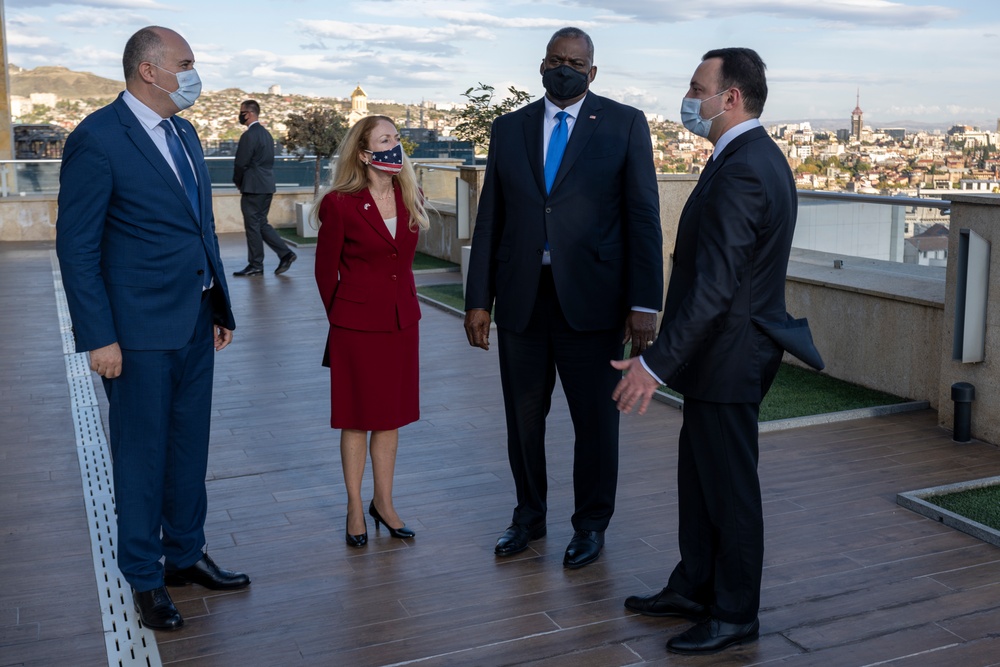 SECDEF Austin visits Tbilisi, Georgia