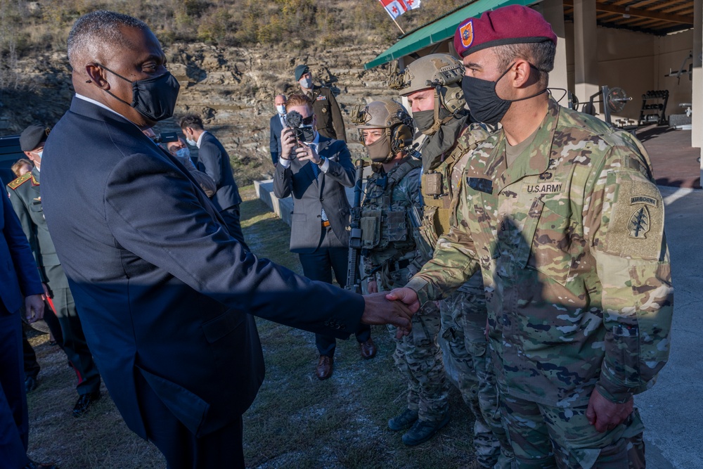 SECDEF Austin visits Tbilisi, Georgia