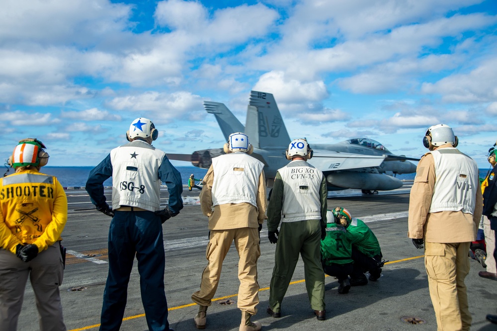 Truman is operating in the Atlantic Ocean in support of naval operations to maintain maritime stability and security in order to ensure access, deter aggression and defend U.S., allied and partner interests.