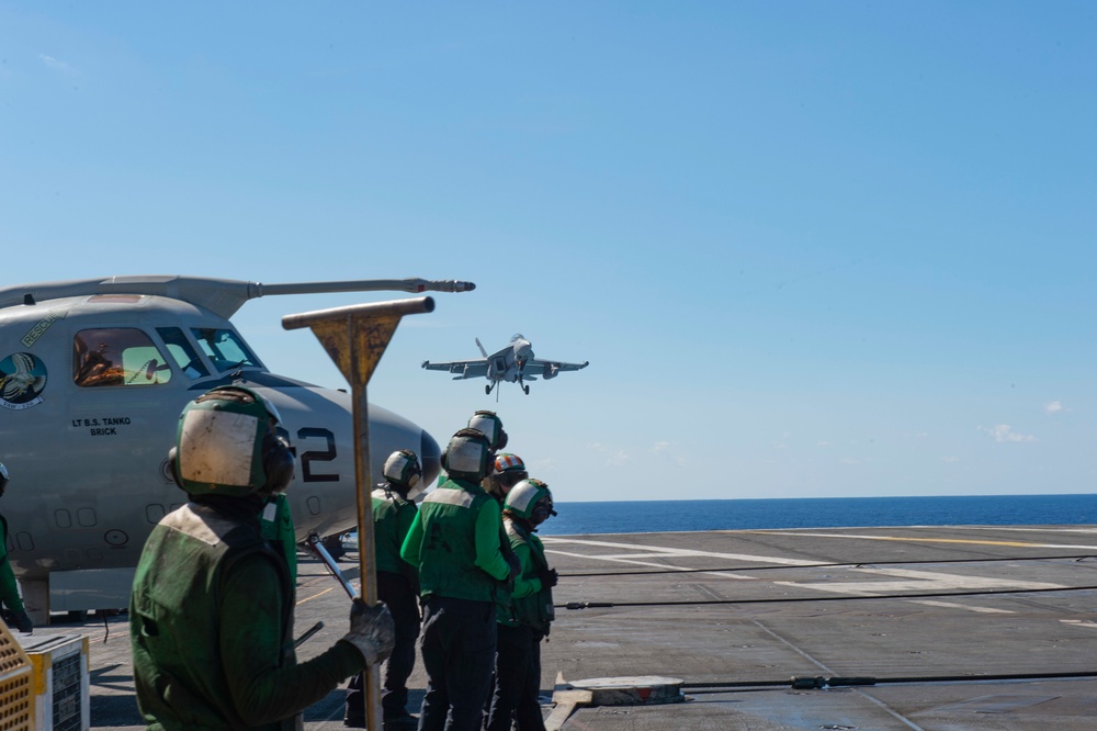 Truman is operating in the Atlantic Ocean in support of naval operations to maintain maritime stability and security in order to ensure access, deter aggression and defend U.S., allied and partner interests.