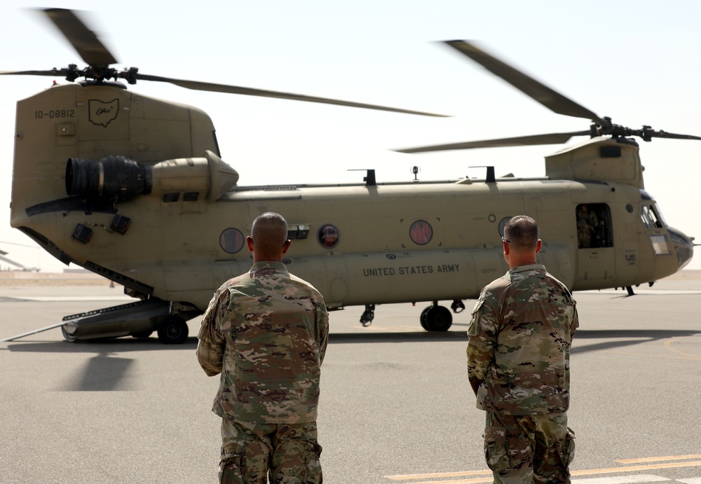 British Forces Brig. Gen. Richard Bell visits Camp Buehring