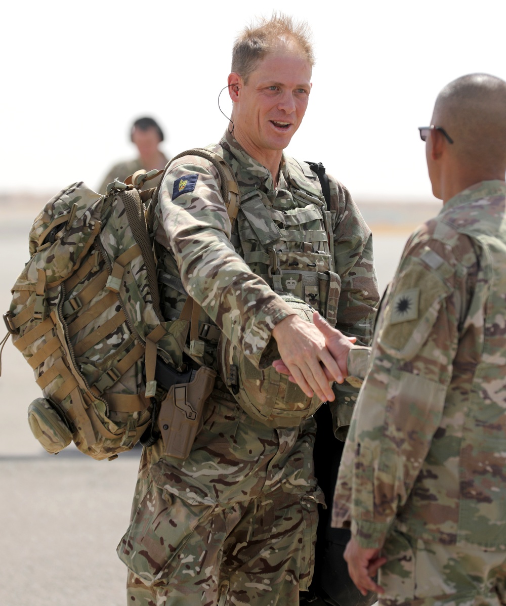 British Forces Brig. Gen. Richard Bell visits Camp Buehring