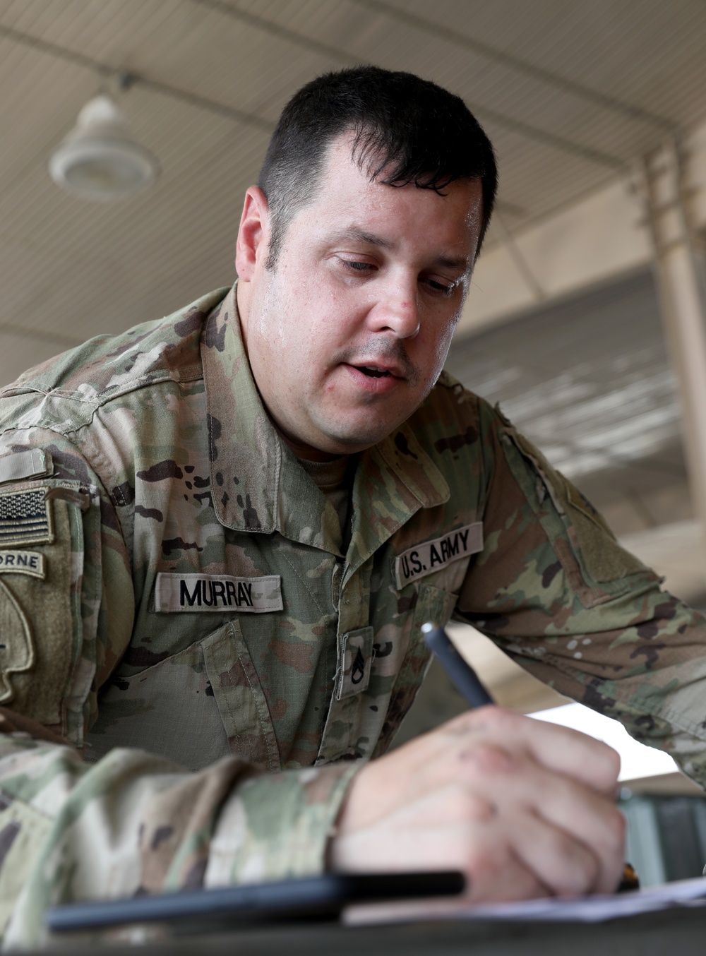 Soldiers with Task Force Raptor, B Co, 1st Battalion, 168th Aviation Regiment (GSAB) conduct maintenance operations at Camp Buehring