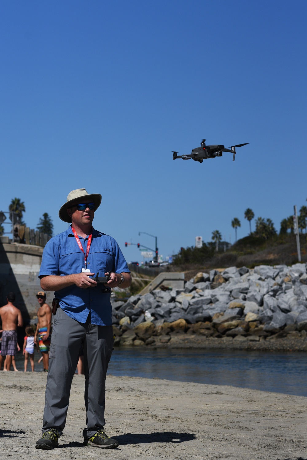 Contractors utilize drones to observe sensitive sanctuaries after the Orange County oil spill