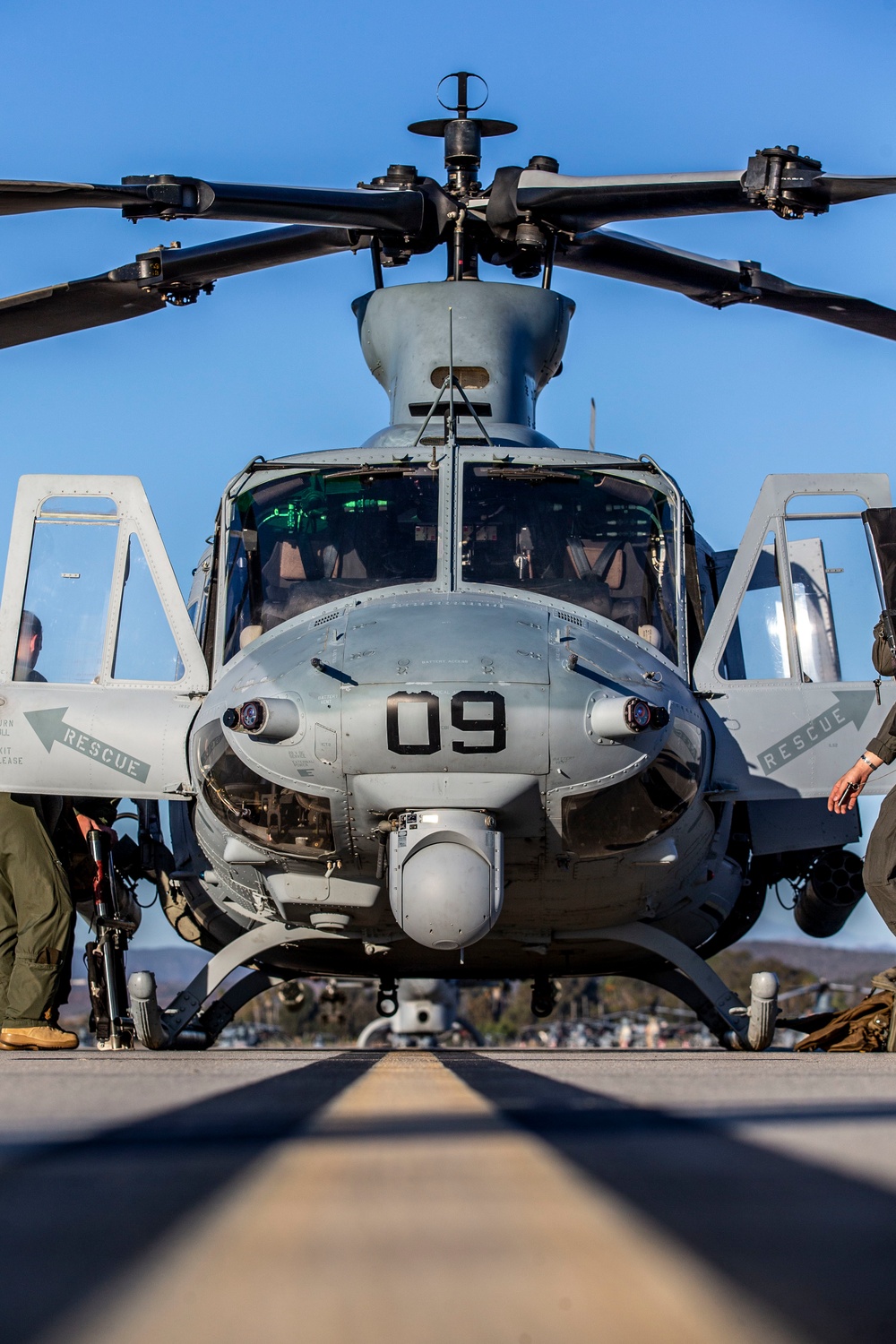 HMLA-775 flies over Camp Pendleton