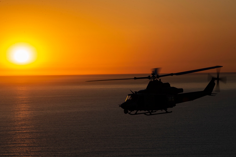 HMLA-775 flies over Camp Pendleton