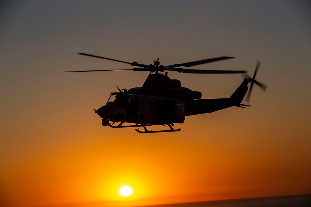 HMLA-775 flies over Camp Pendleton