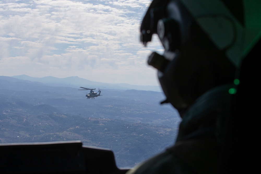 HMLA-775 escorts VMM-764 during combined training