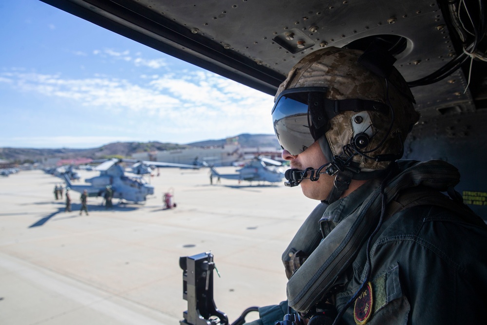 HMLA-775 escorts VMM-764 during combined training