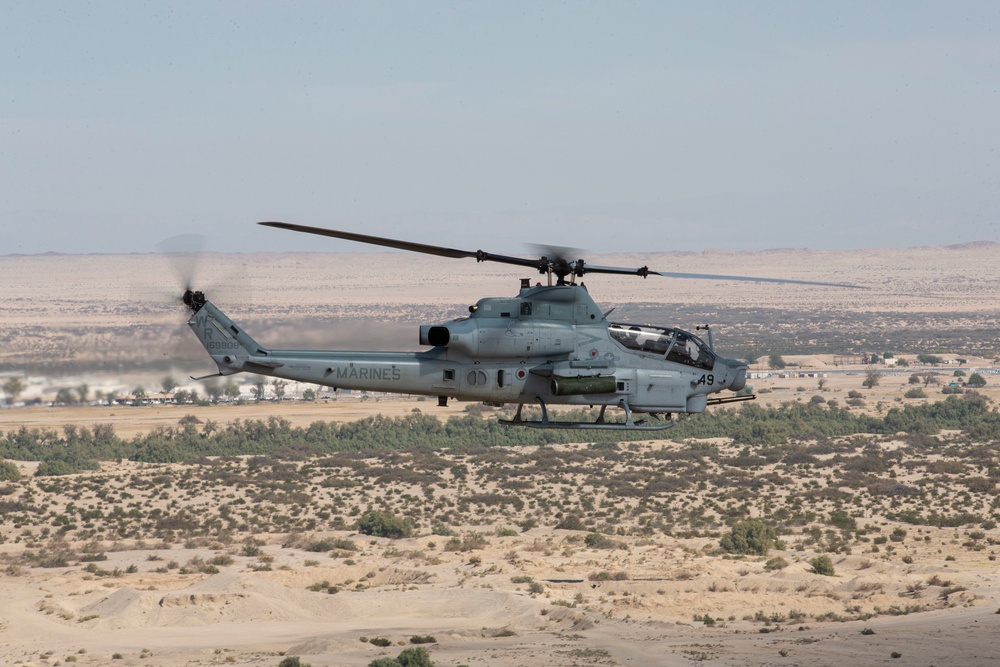 HMLA-775 escorts VMM-764 during combined training