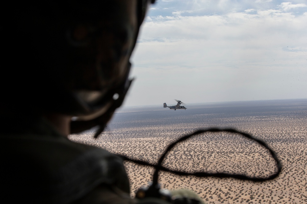 HMLA-775 escorts VMM-764 during combined training