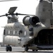 Chinook helicopters from C Co, 1-171 Aviation Regiment land at Camp Buehring