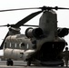Chinook helicopters from C Co, 1-171 Aviation Regiment land at Camp Buehring