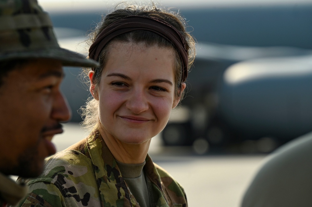 Aerial refueling over Qatar