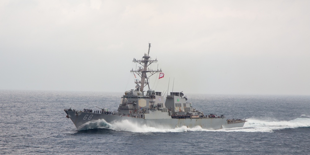 USS The Sullivans Departs CSG-21