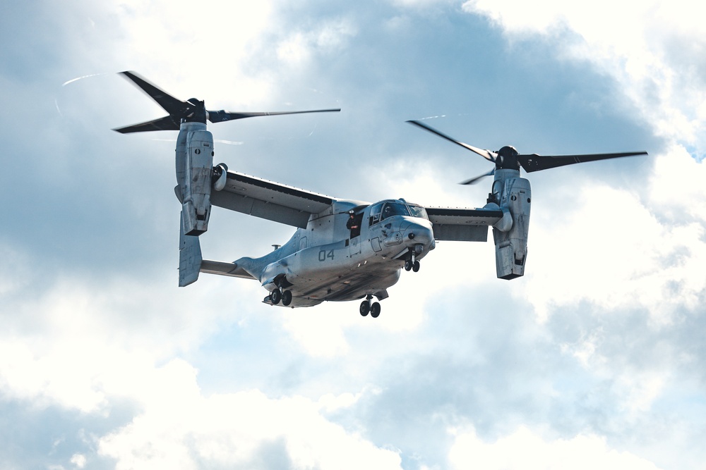 Osprey landing at ECSU during career fair