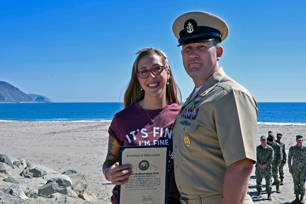 Sr Chief Pickle Reenlistment at Point Mugu