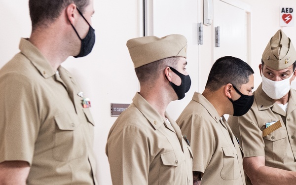 211019-N-TE695-0003 NEWPORT, R.I. (Oct. 19, 2021) LDO/CWO Academy uniform inspections