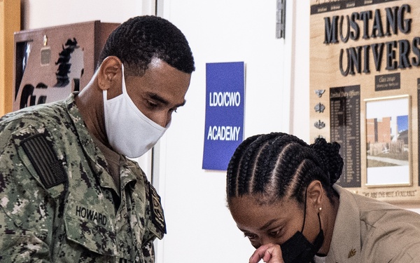 211019-N-TE695-0005 NEWPORT, R.I. (Oct. 19, 2021) LDO/CWO Academy uniform inspections