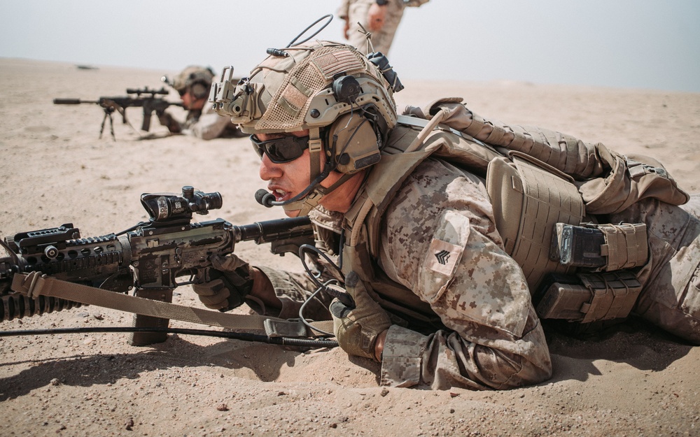 Dvids - Images - Bravo Co, Blt 1 1 Live-fire Maneuver Range In Kuwait 